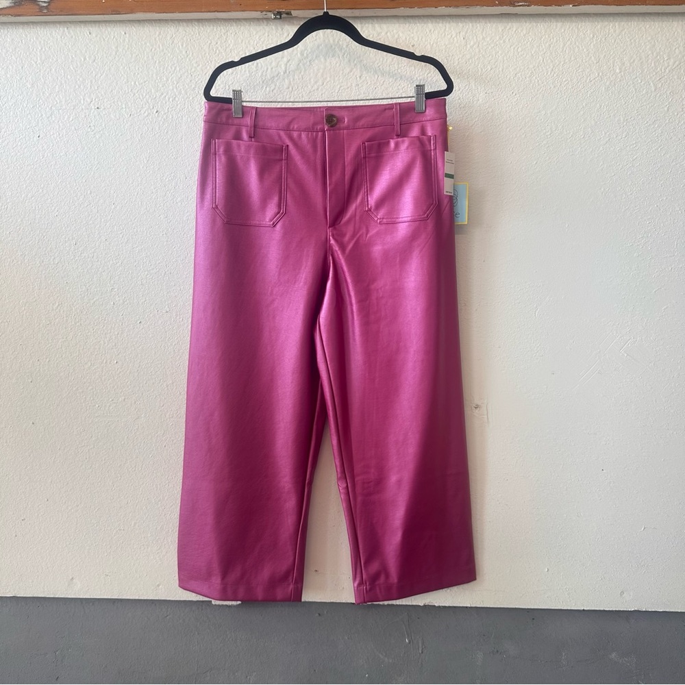 CeCe Pink Wide-Leg Trousers